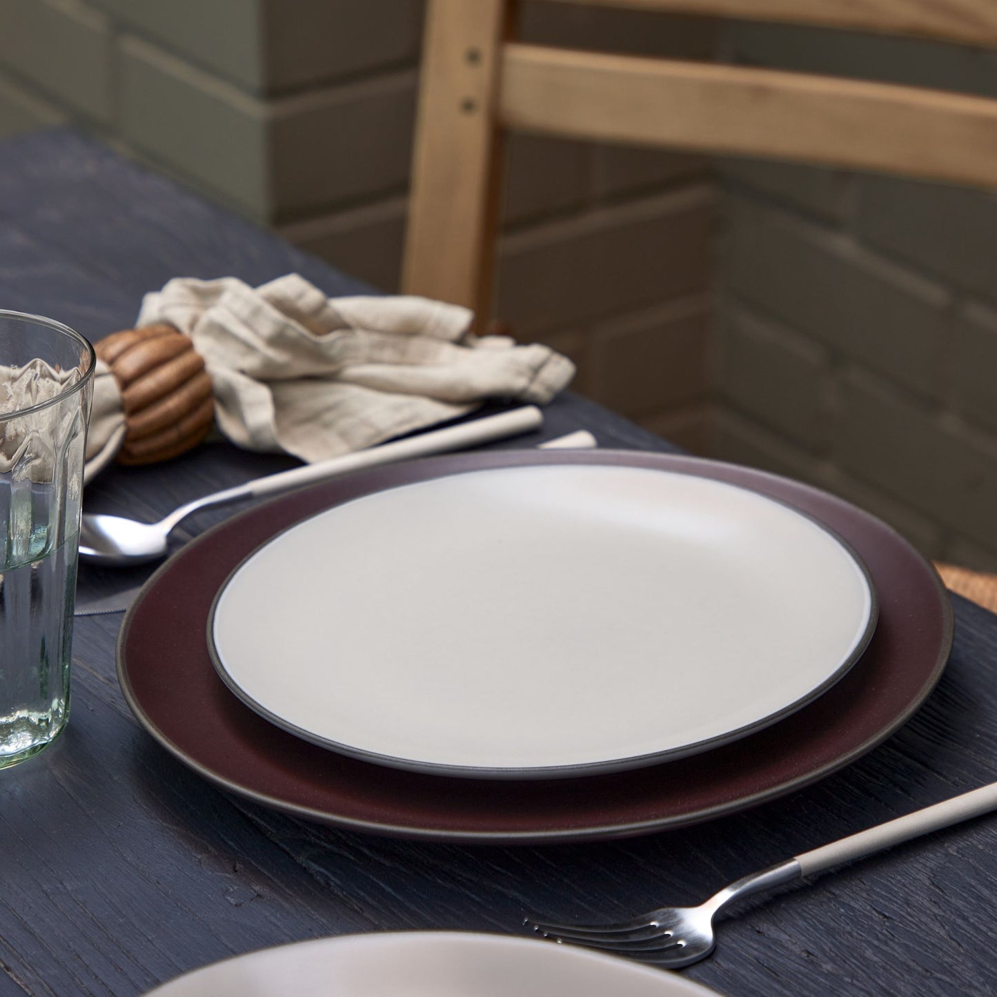 Stacked Organic Salad Plate 22cm - Salt