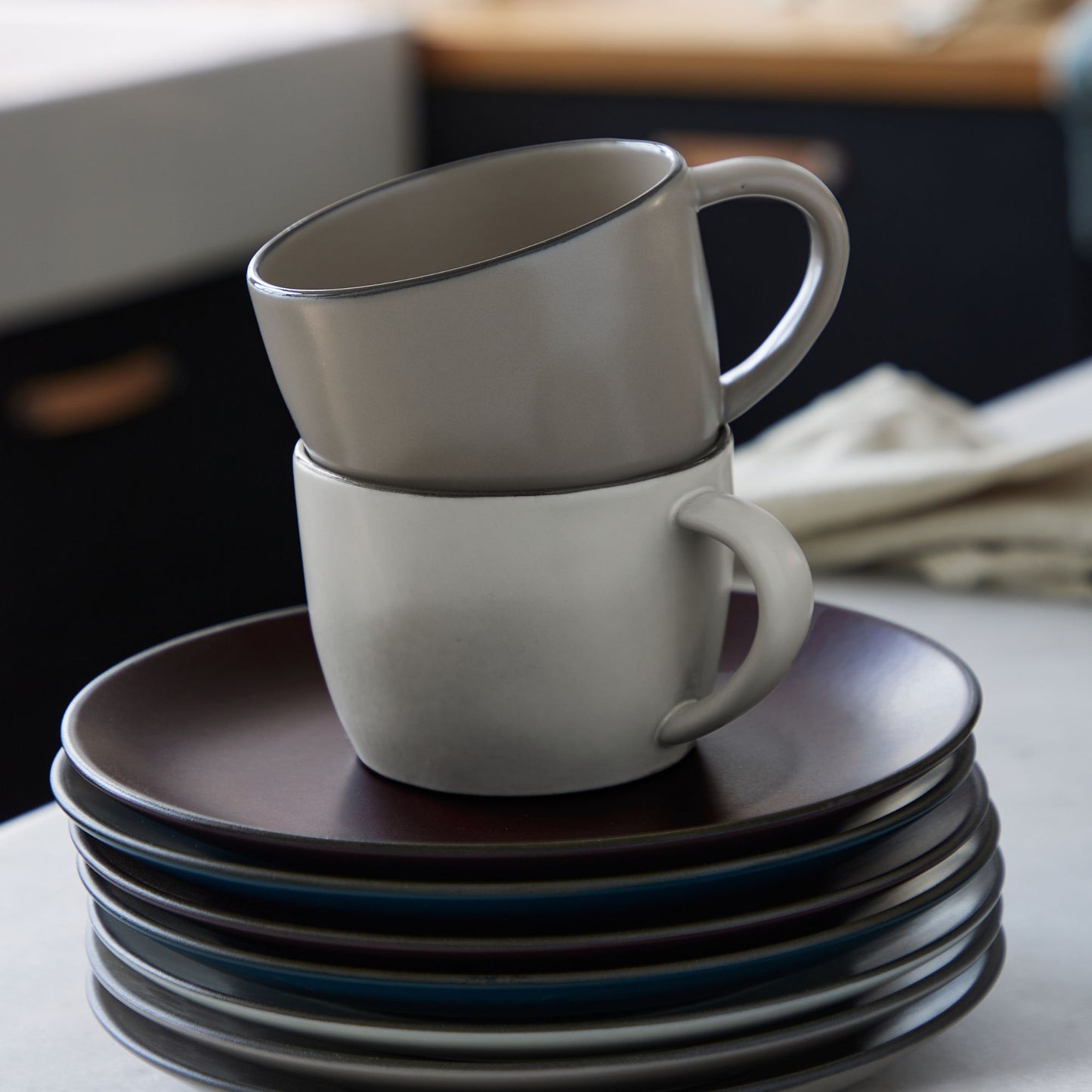 Stacked Organic Mug 360ml - Salt