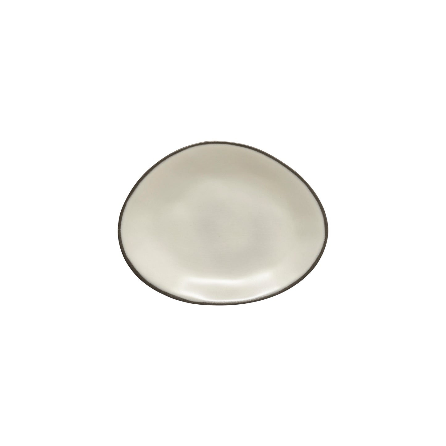 Stacked Organic Oval Plate 20cm - Salt