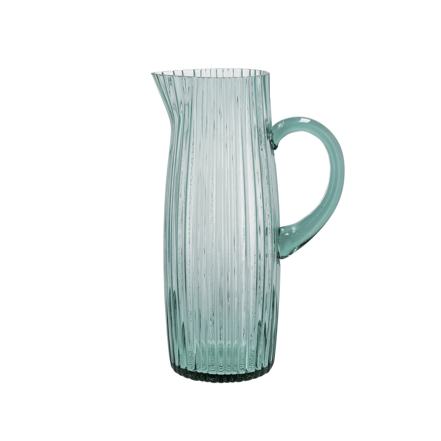 Bitz Ribbed Glass Jug - Green (1.2L)