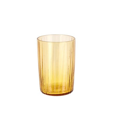 Bitz Ribbed Tumbler - Amber (280ml) (SET OF 4)