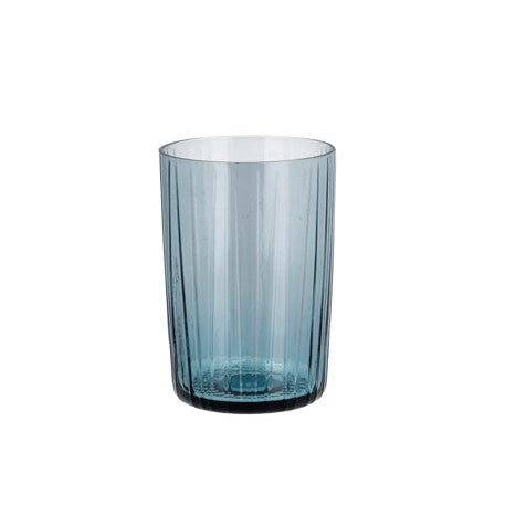 Bitz Ribbed Tumbler - Blue (280ml) (SET OF 4)