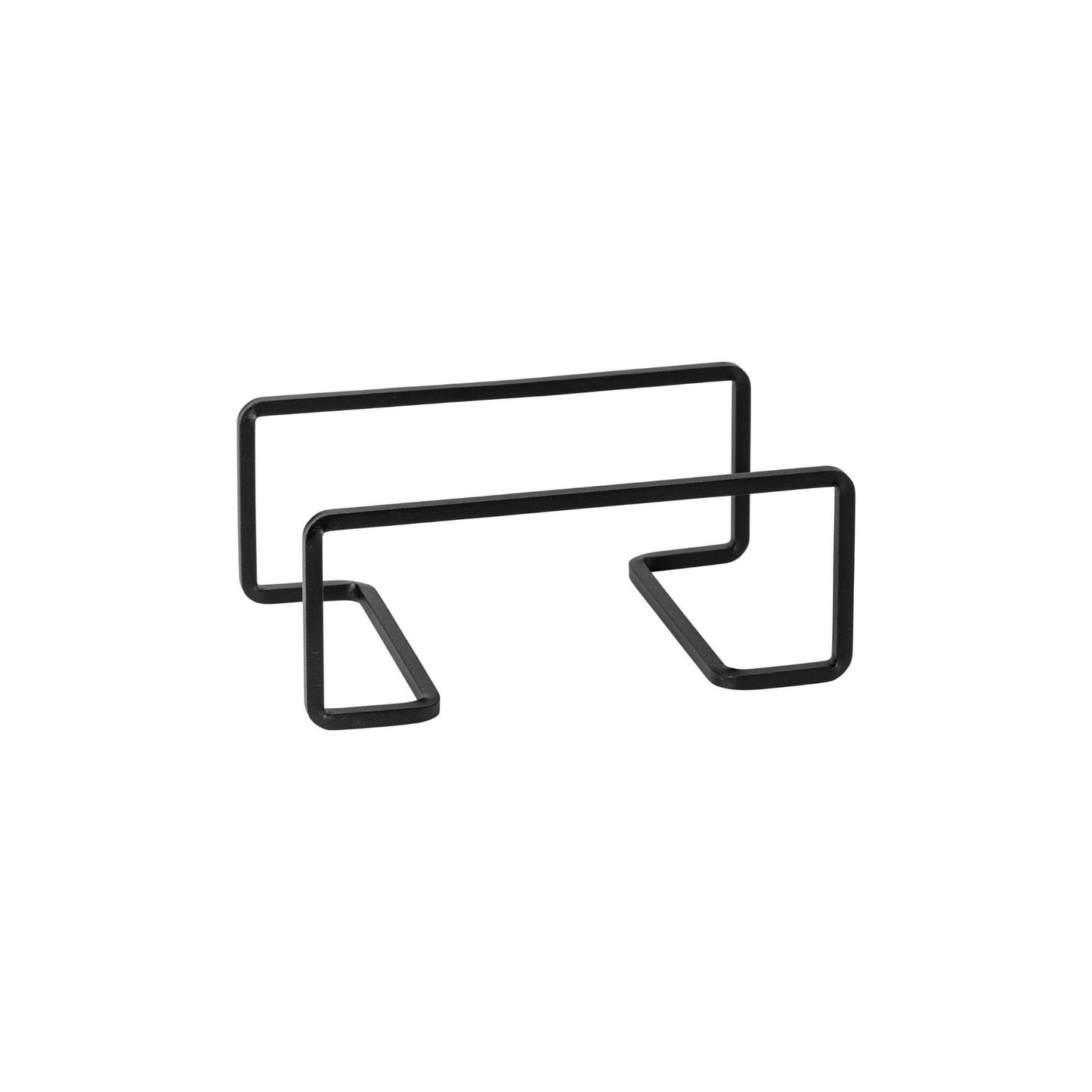 Rectangular Metallic Riser 28x10x8cm - Black