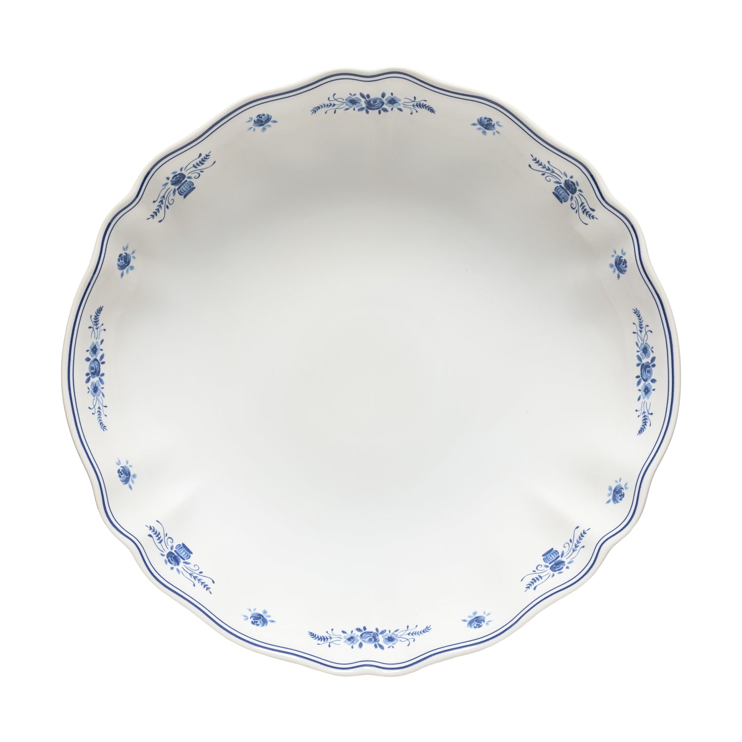 Vila Serving Bowl 34cm - White/Blue