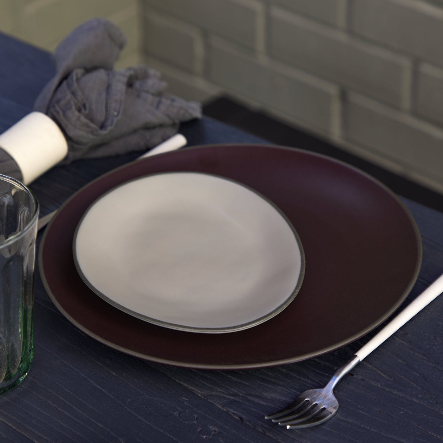 Stacked Organic Oval Plate 20cm - Salt