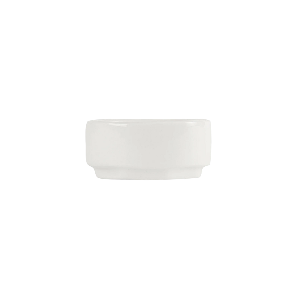 SC Hospitality Steelite Taste white ceramic 6.5cm dip bowl with a contemporary, durable design for professional use.