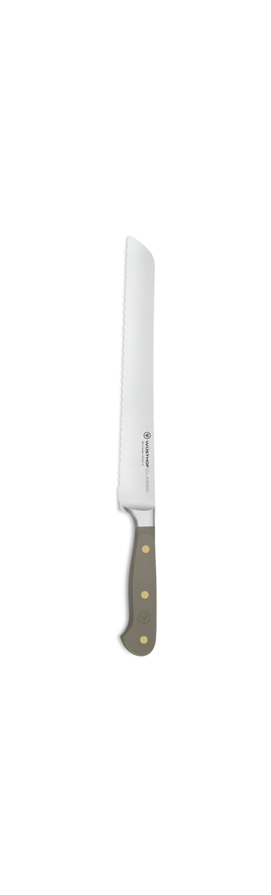 Double Serrated Bread Knife 23cm - Velvet Oyster