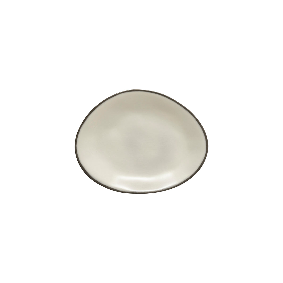 Stacked Organic Oval Plate 20cm - Salt