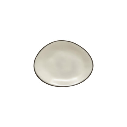 Stacked Organic Oval Plate 20cm - Salt