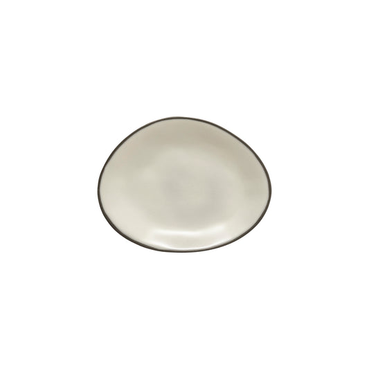 Stacked Organic Oval Plate 20cm - Salt