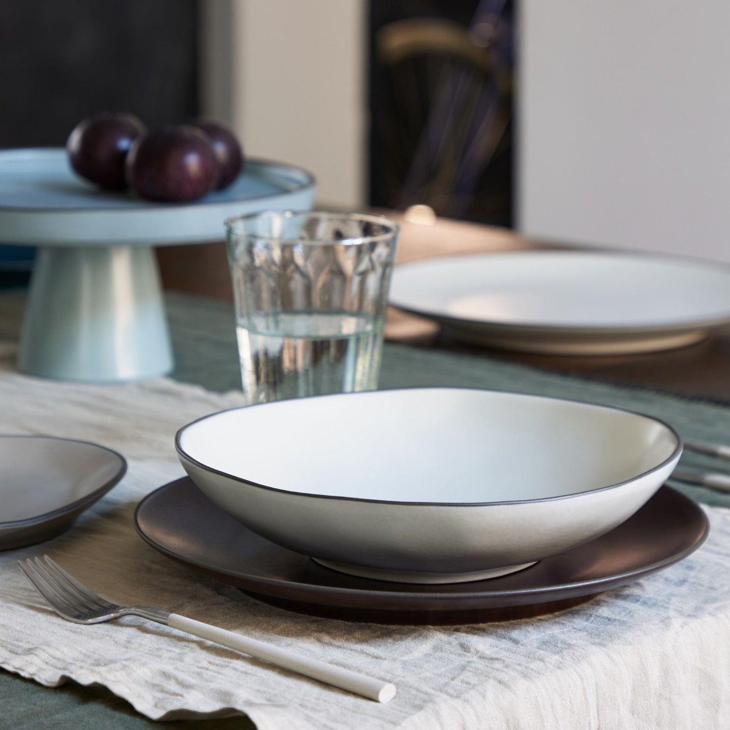 Stacked Organic Pasta Bowl 23cm - Salt