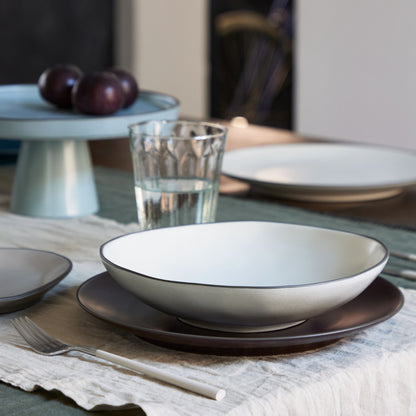 Stacked Organic Pasta Bowl 23cm - Salt