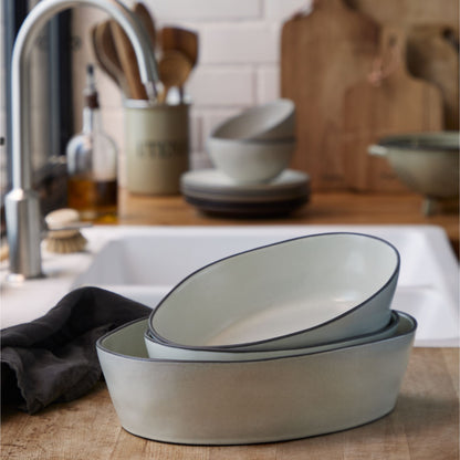 Stacked Organic Oval Baker 26cm - Salt