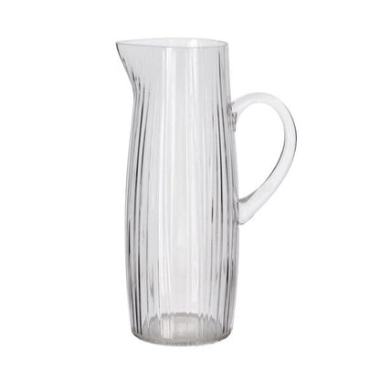 Bitz Ribbed Glass Jug - Clear (1.2L)
