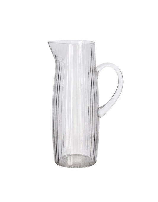 Bitz Ribbed Glass Jug - Clear (1.2L)
