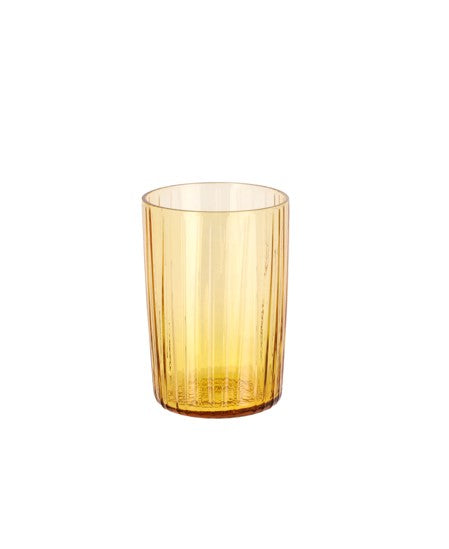 Bitz Ribbed Tumbler - Amber (280ml) (SET OF 4)