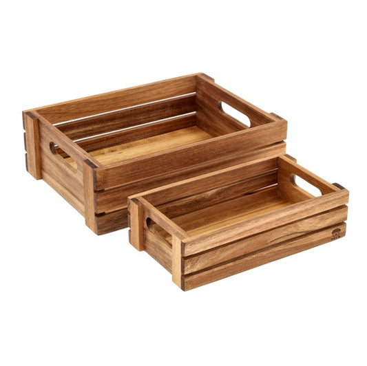 HOLM Wooden Display Crates - Set of 2