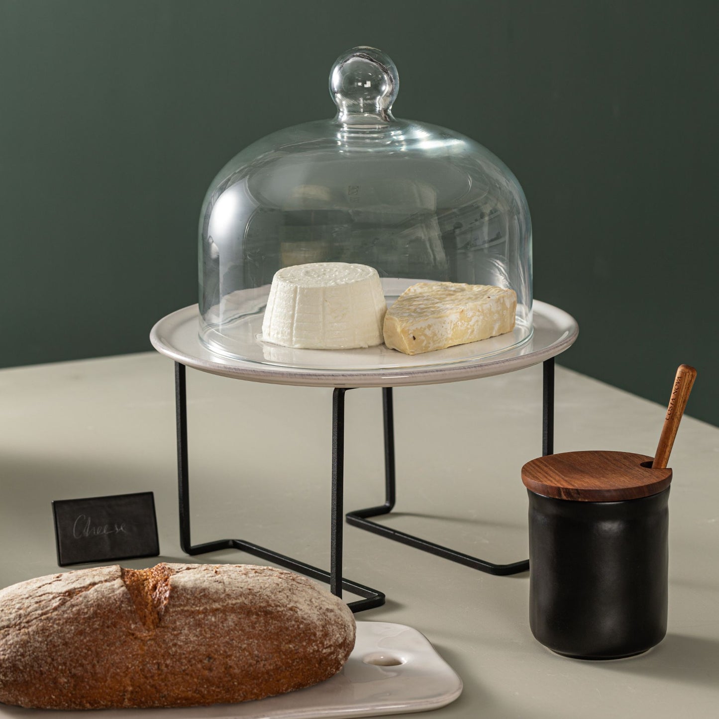 Rectangular Metallic Riser 20x20x17cm - Black