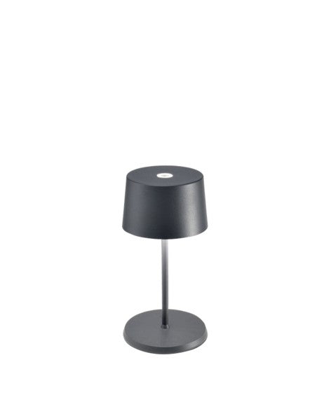 Olivia Mini Table Lamp - Dark Grey (22cm)
