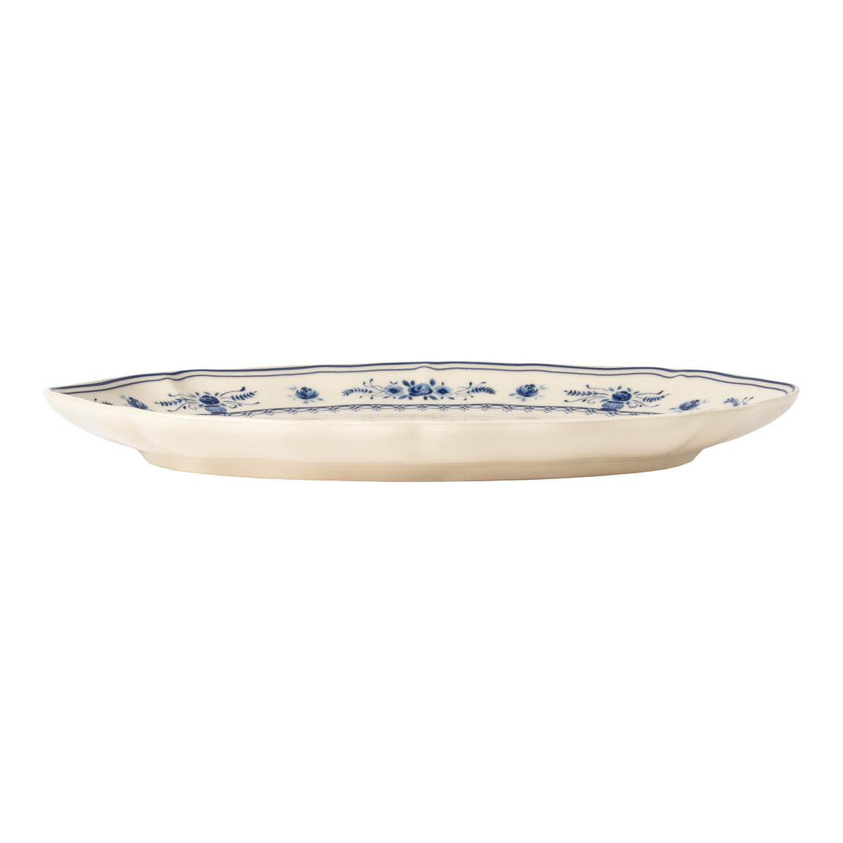 Vila Oval Platter 32cm - Beige/Blue