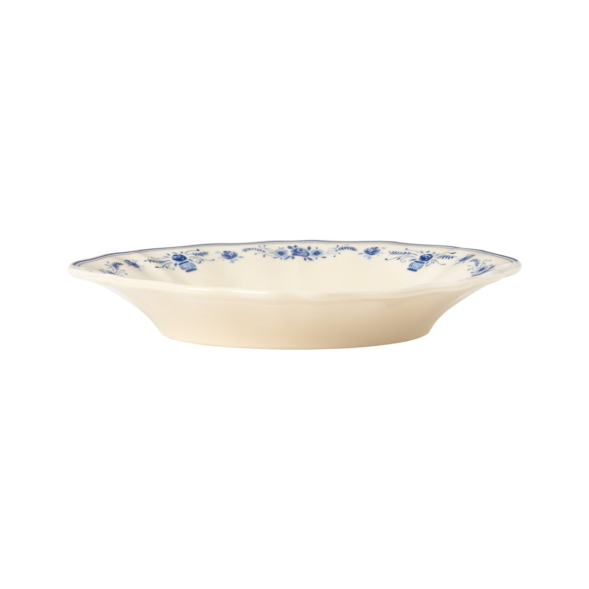 Vila Soup/Pasta Plate 25cm - Beige/Blue