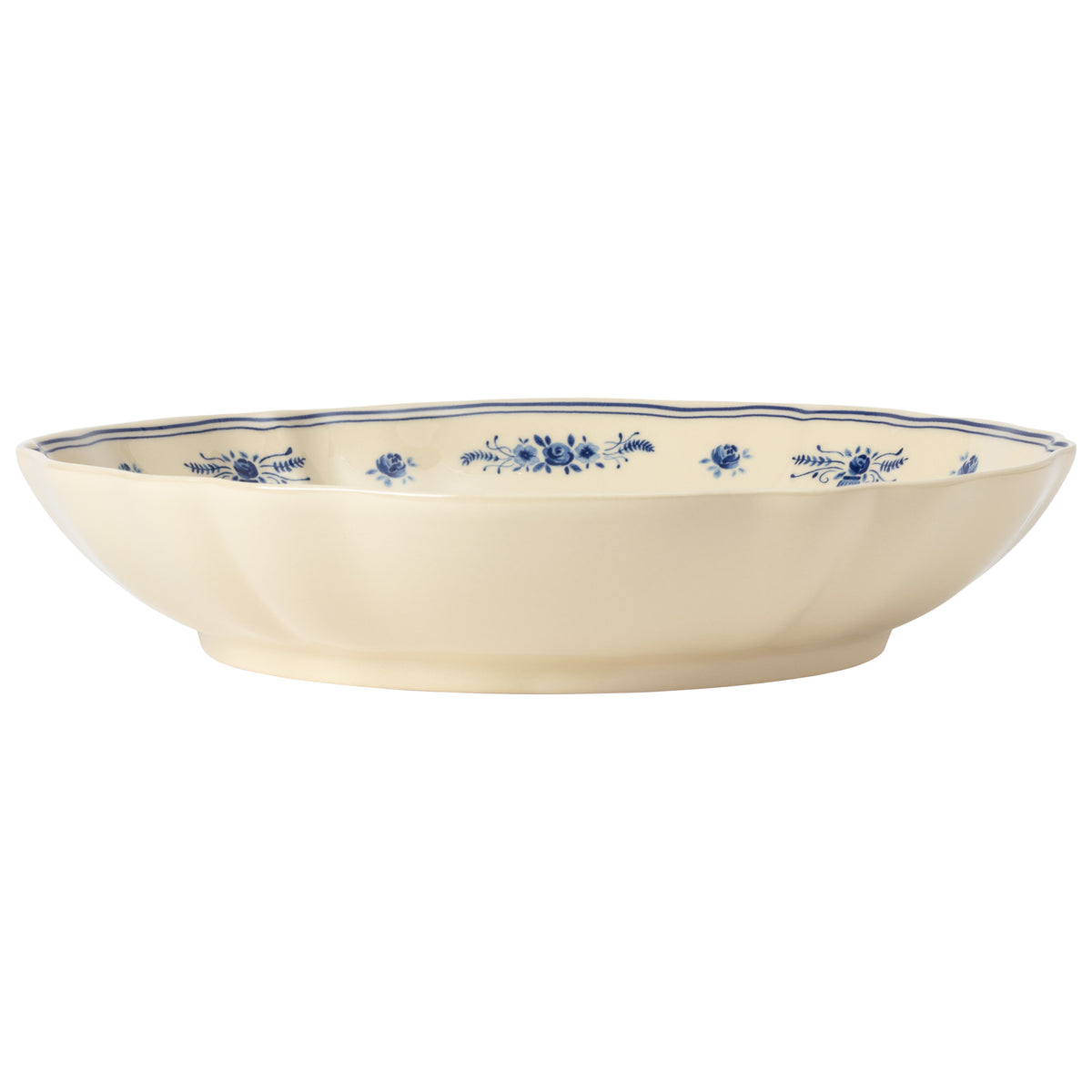 Vila Serving Bowl 34cm - Beige/Blue