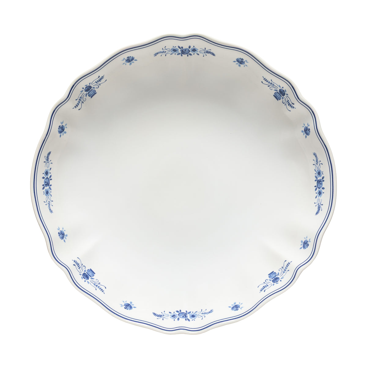 Vila Serving Bowl 34cm - White/Blue