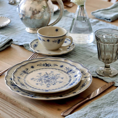 Vila Dinner Plate 27cm - Beige/Blue