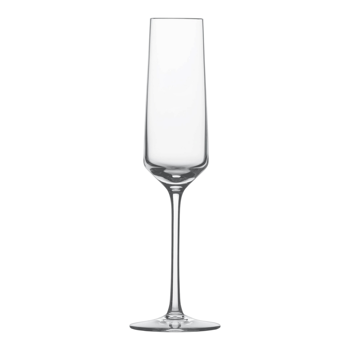 SC Hospitality Belfesta crystal champagne flute with a modern angular bowl design, 215ml capacity.