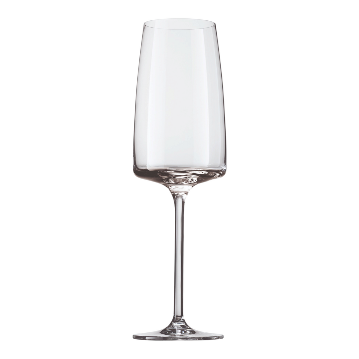 SC Hospitality Sensa sparkling wine glass made of clear Tritan crystal with a modern, sleek, angular bowl design.