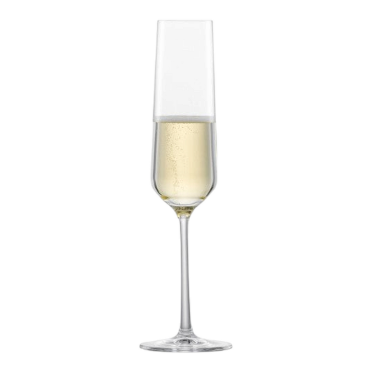 SC Hospitality Belfesta crystal champagne flute with a modern angular bowl design, 215ml capacity.
