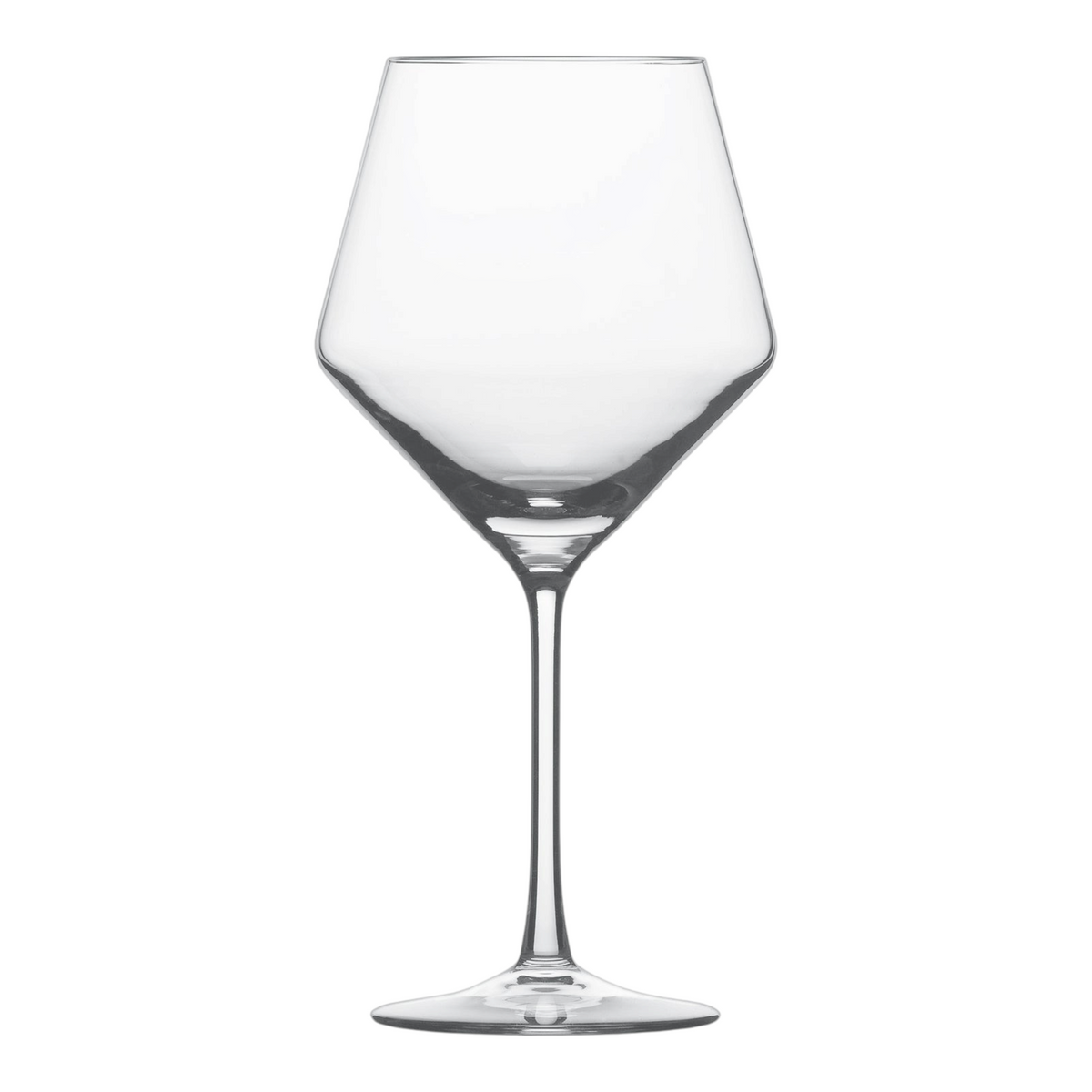 SC Hospitality Belfesta burgundy wine glass in clear Tritan crystal with a modern angular bowl design.