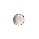 SC Hospitality Steelite Craft white ceramic ramekin with a rustic hand-applied brown rim, 6.5cm diameter.