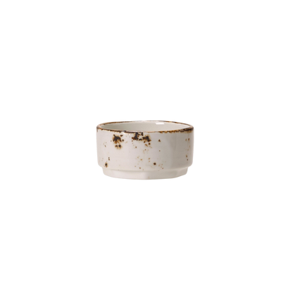 SC Hospitality Steelite Craft white ceramic ramekin with rustic brown speckled glaze and artisanal finish