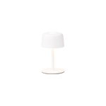 SC Hospitality Ailati 1+1 minimalist white table lamp with a sleek cylindrical base and rounded shade