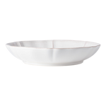 SC Hospitality Alentejo 34cm white ceramic serving bowl with a rustic scalloped edge and subtle distressed finish.