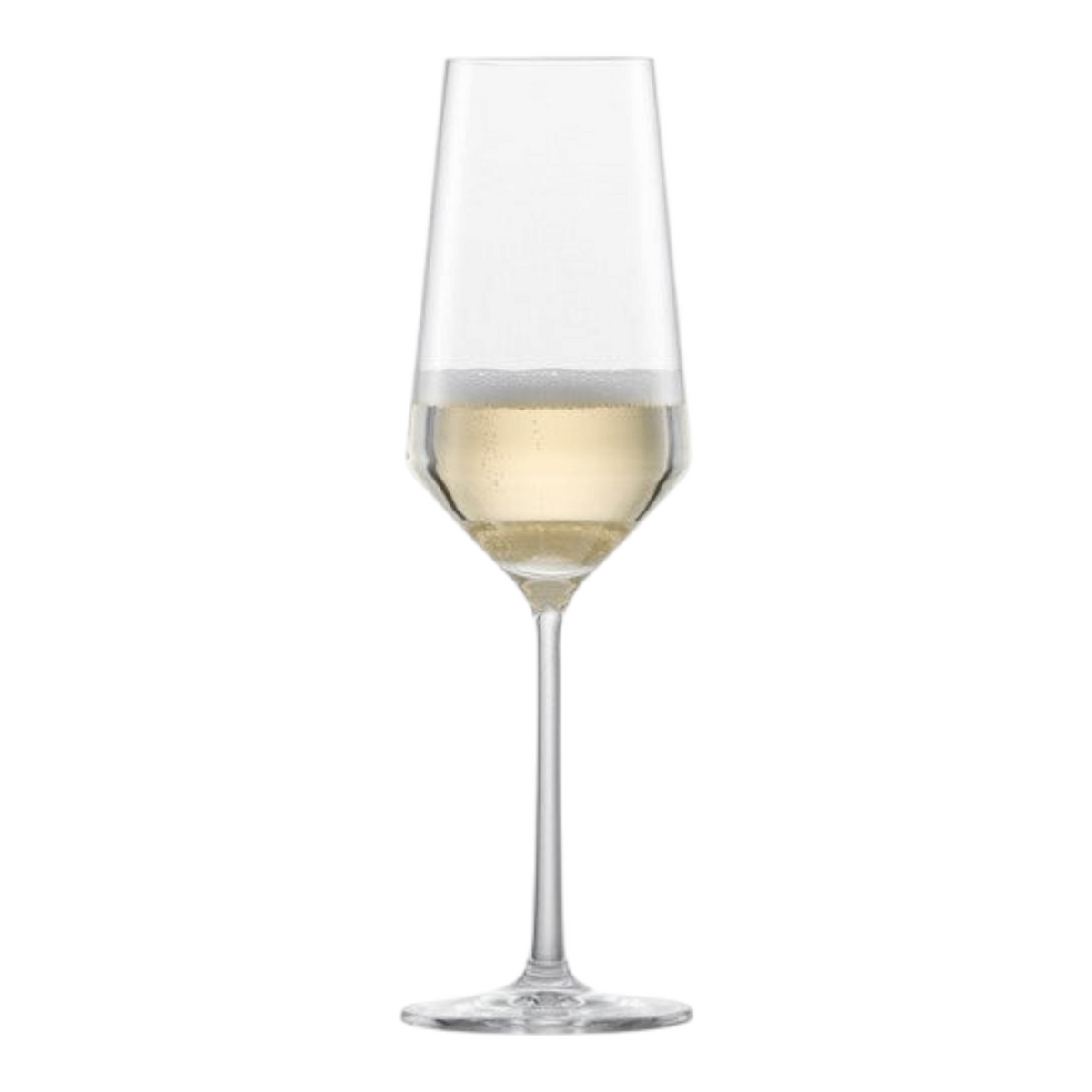 SC Hospitality Belfesta crystal champagne flute with angular bowl design and tapered sides