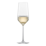 SC Hospitality Belfesta crystal champagne flute with angular bowl design and tapered sides