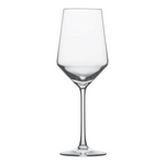 SC Hospitality Belfesta crystal white wine glass with angular bowl design, 408ml capacity.