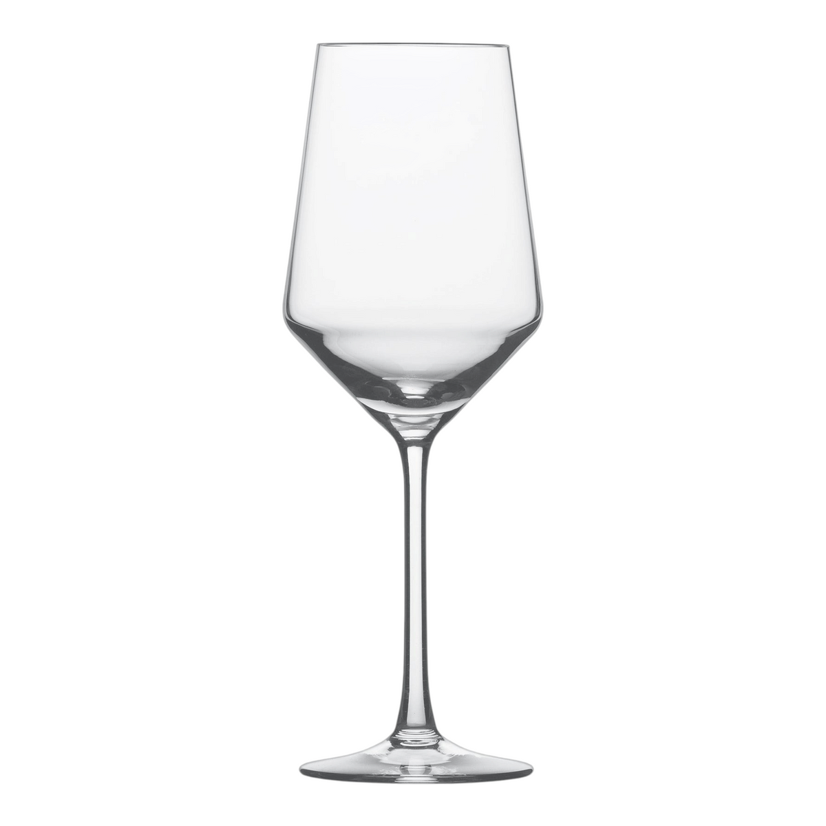 SC Hospitality Belfesta crystal white wine glass with angular bowl design, 408ml capacity.
