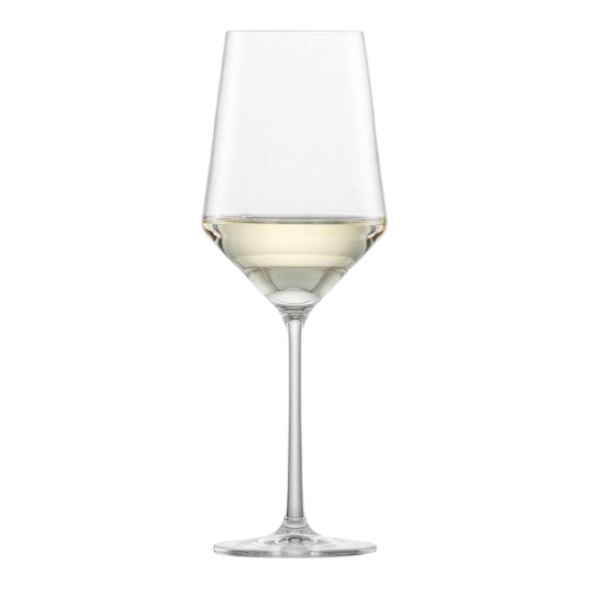 SC Hospitality Belfesta crystal white wine glass with angular bowl design, 408ml capacity.
