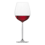 SC Hospitality Diva burgundy wine glass made of durable Tritan crystal with a curved bowl and tall slender stem.