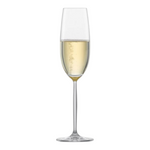 SC Hospitality Diva crystal champagne flute with a tall bowed stem and 219ml curved bowl.