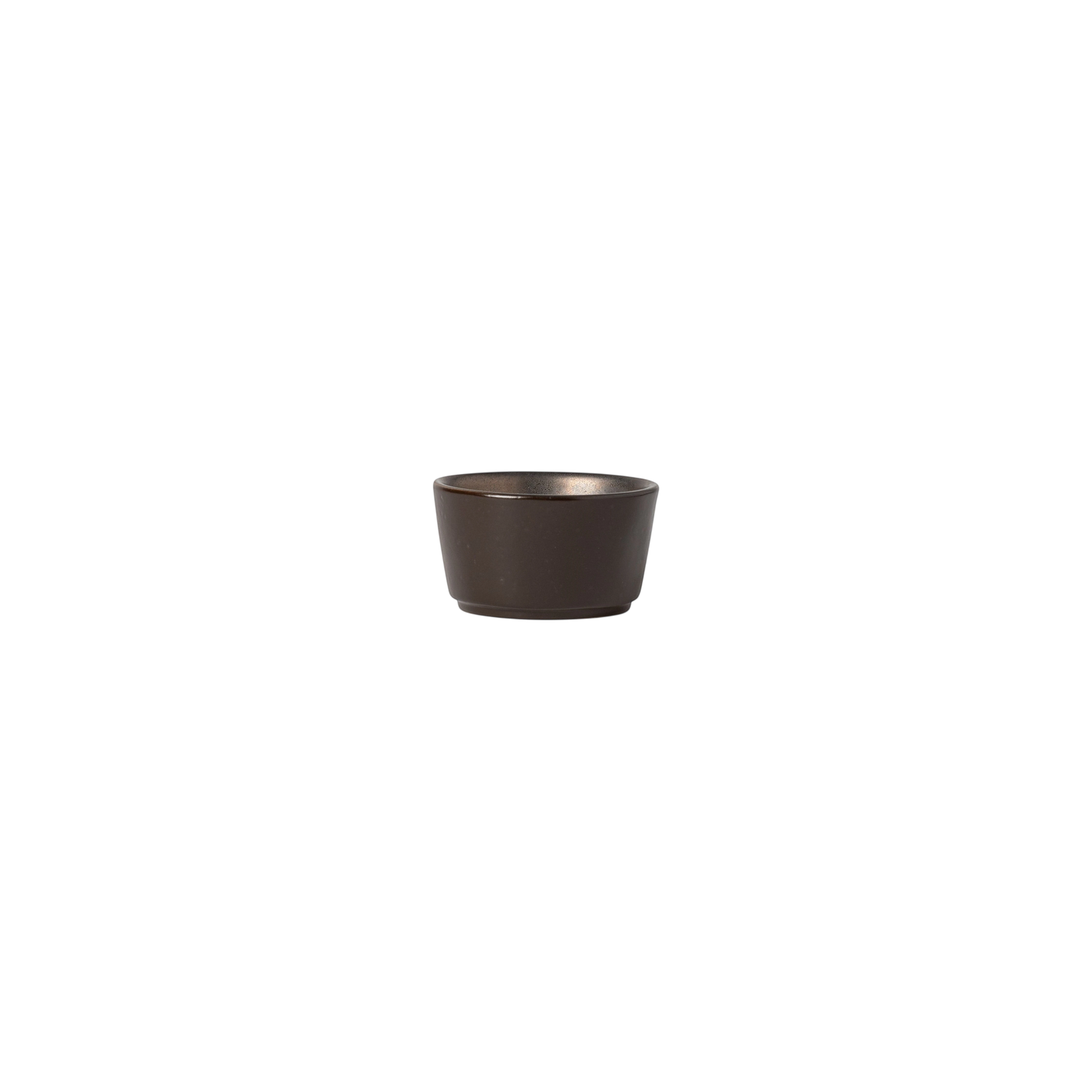 SC Hospitality Lagoa 7cm ramekin in metallic charcoal stoneware with a reflective, moody glaze finish.