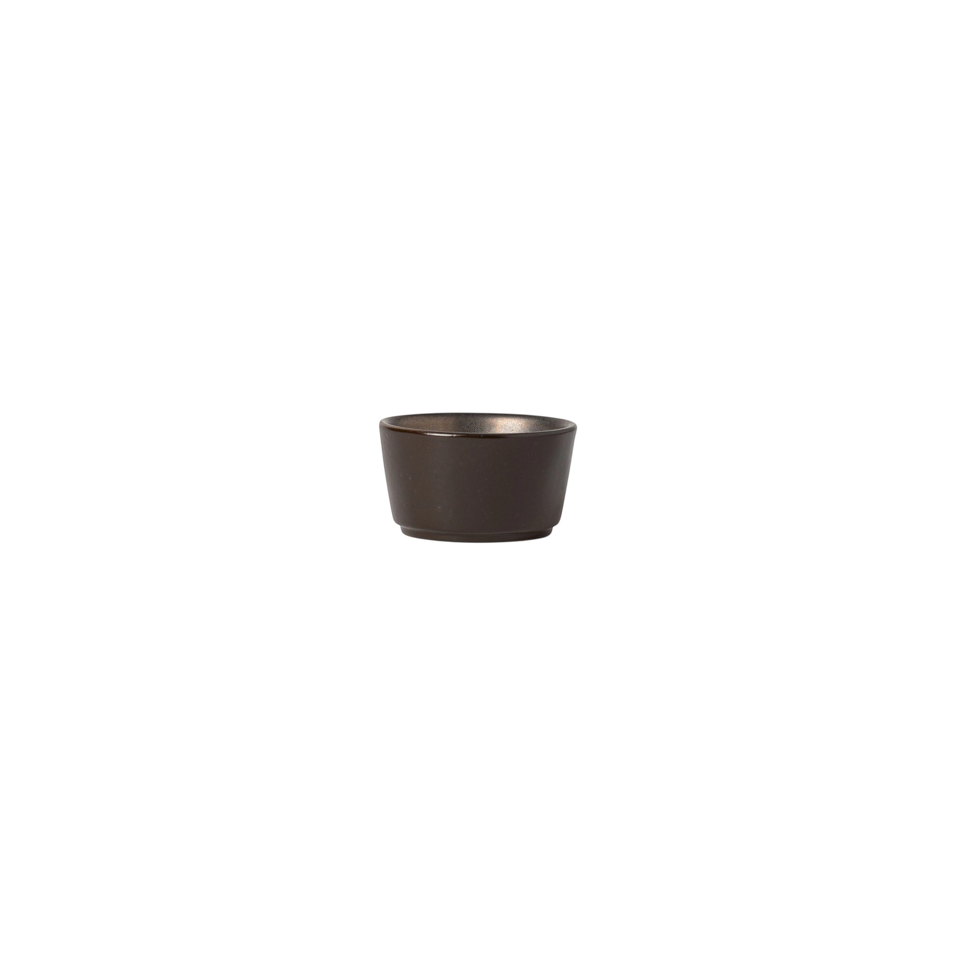 SC Hospitality Lagoa 7cm ramekin in metallic charcoal stoneware with a reflective, moody glaze finish.