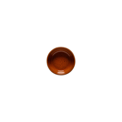 SC Hospitality Marrakesh 10cm stoneware dip bowl in cannelle brown with a glossy interior and textured rim