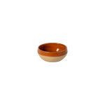 SC Hospitality Marrakesh 10cm stoneware dip bowl in Cannelle with a glossy orange interior and matte textured rim.