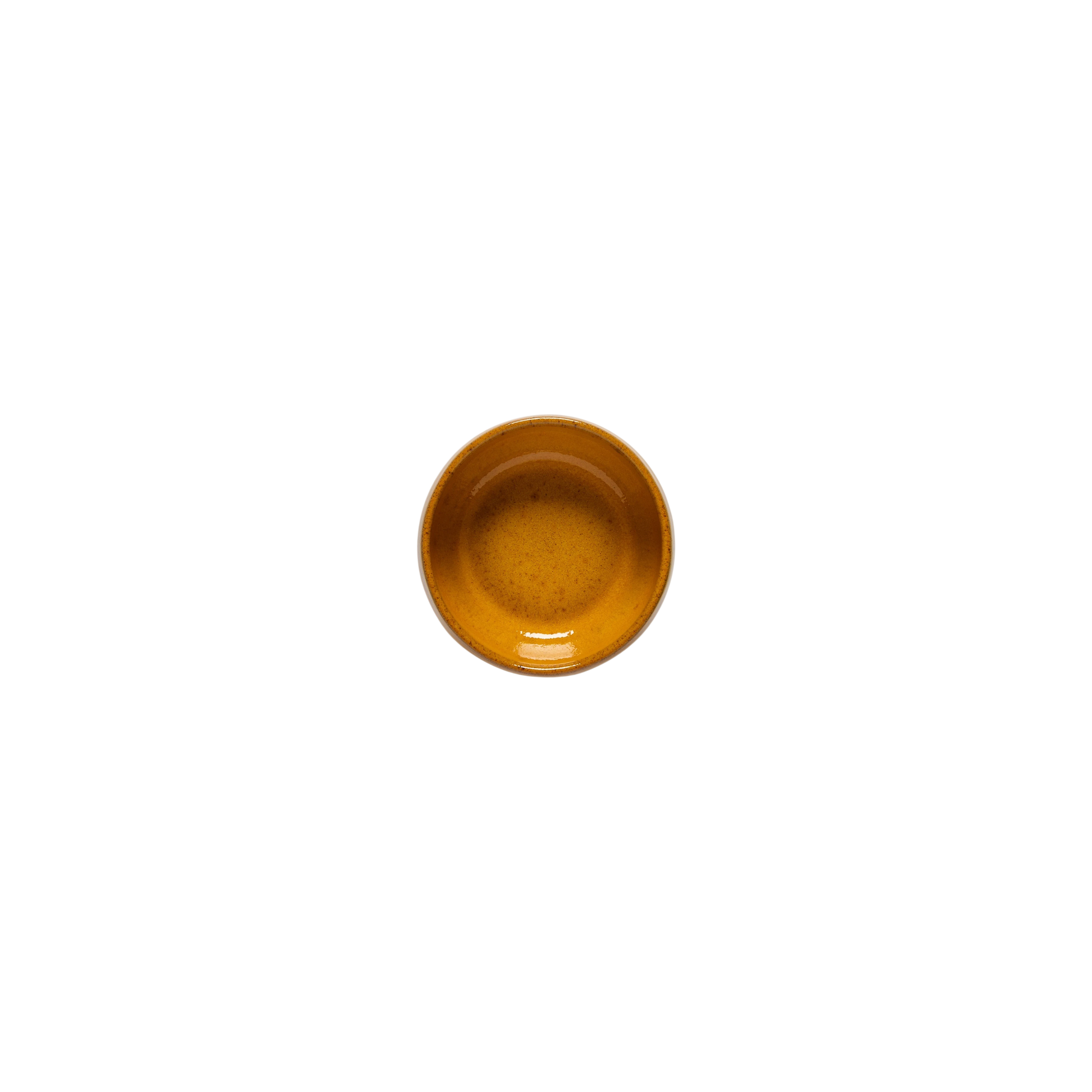SC Hospitality Marrakesh 10cm stoneware dip bowl in cumin yellow with a glossy interior and hand-stamped texture.
