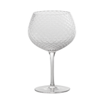 SC Hospitality Zafferano Mixology balloon goblet with geometric textured glass bowl for cocktails