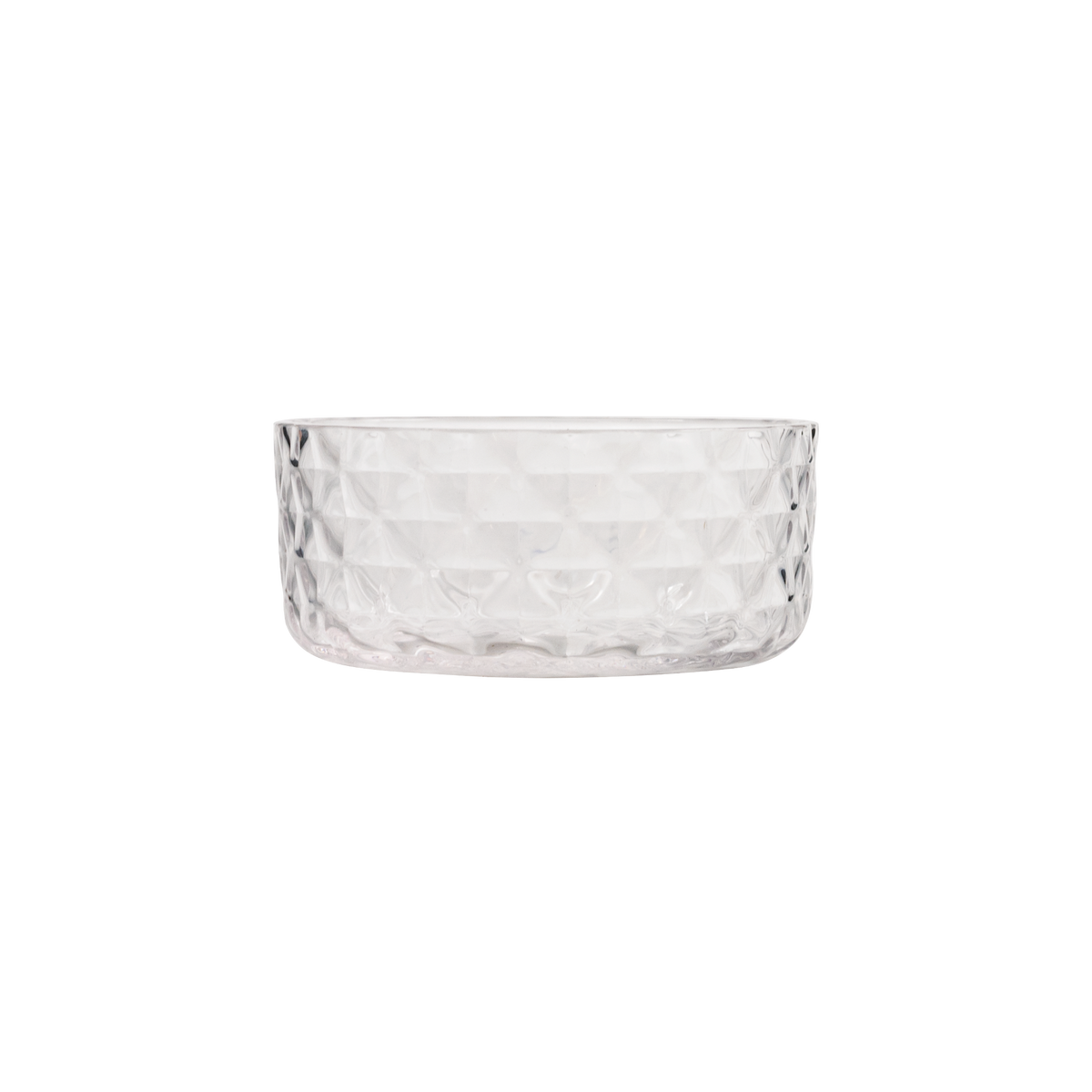 SC Hospitality Zafferano Mixology clear glass bowl with geometric textured pattern for professional bar service